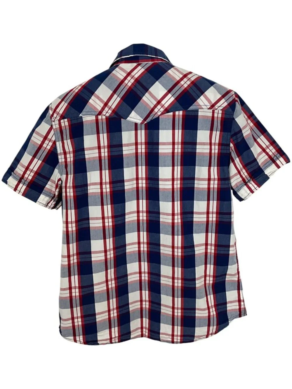 True Religion Pearl Snap Western Shirt M Red White Blue Patriotic